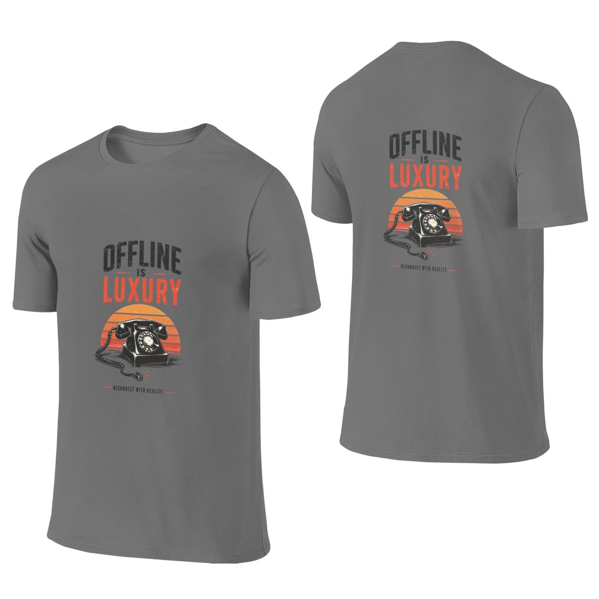 Japanese Luxury Lifestyle - T-shirt Reversibile 'Offline Is Luxury' Stile