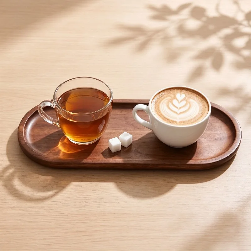 Japanese Tea - Sottobicchiere Ovale in Legno di Acacia